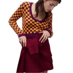 Zara Checkered Cardigan
